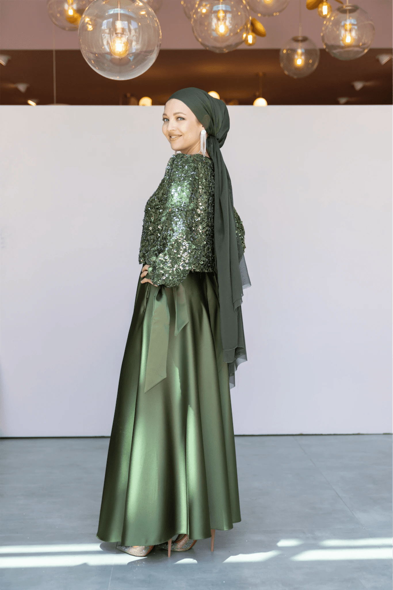 Ferce Tesettür Abiye - FioraofDress - tesettur - abiye - 44 - haki - hijab - evening - dress