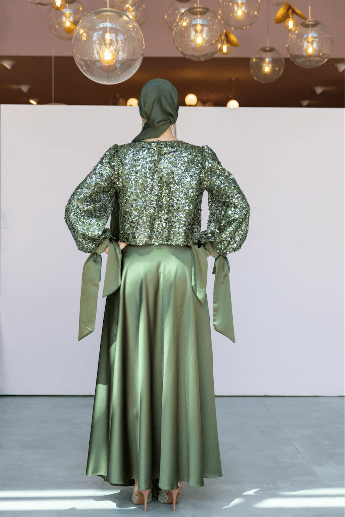 Ferce Tesettür Abiye - FioraofDress - tesettur - abiye - 44 - haki - hijab - evening - dress