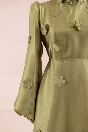 Flowers Tesettür Abiye - FioraofDress - tesettur - abiye - Yeşil - 36 - hijab - evening - dress