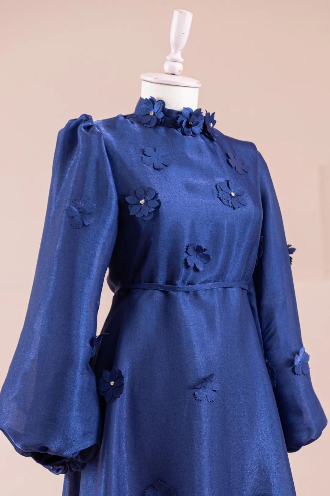 Flowers Tesettür Abiye - FioraofDress - tesettur - abiye - Lacivert - 36 - hijab - evening - dress