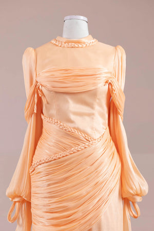 Galadriel Tesettür Abiye - FioraofDress - tesettur - abiye - kayısı - 38 - hijab - evening - dress