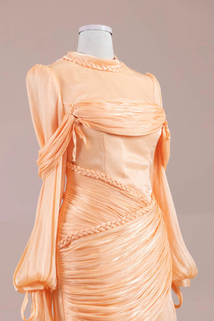 Galadriel Tesettür Abiye - FioraofDress - tesettur - abiye - kayısı - 38 - hijab - evening - dress