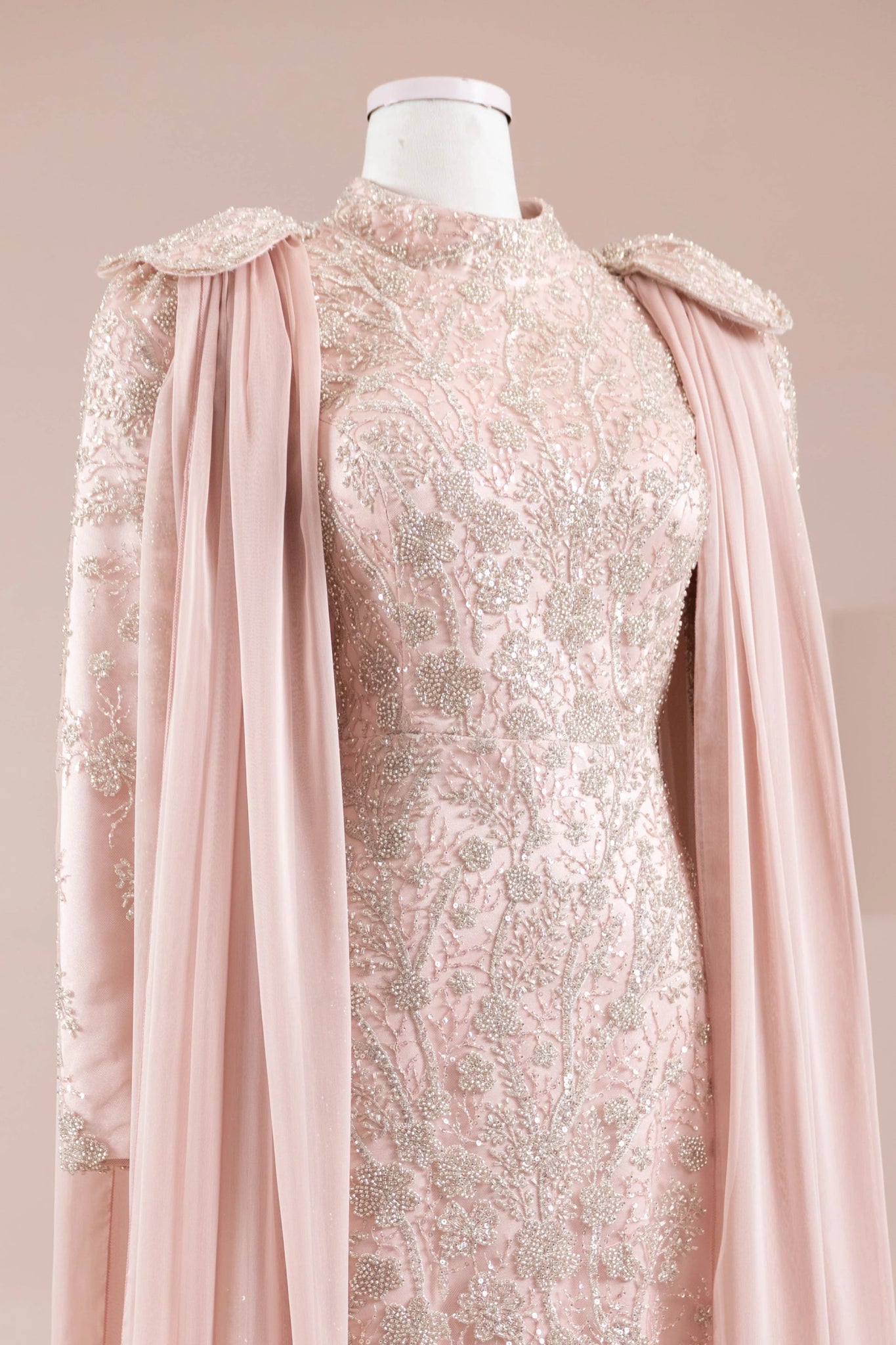 Glam Tesettür Abiye - FioraofDress - tesettur - abiye - Pudra - 38 - hijab - evening - dress