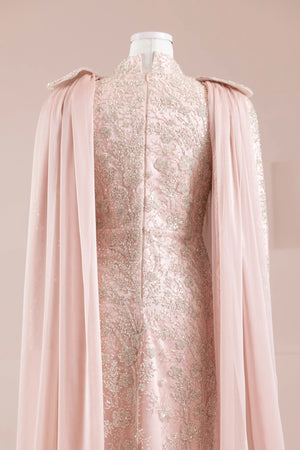 Glam Tesettür Abiye - FioraofDress - tesettur - abiye - Pudra - 38 - hijab - evening - dress