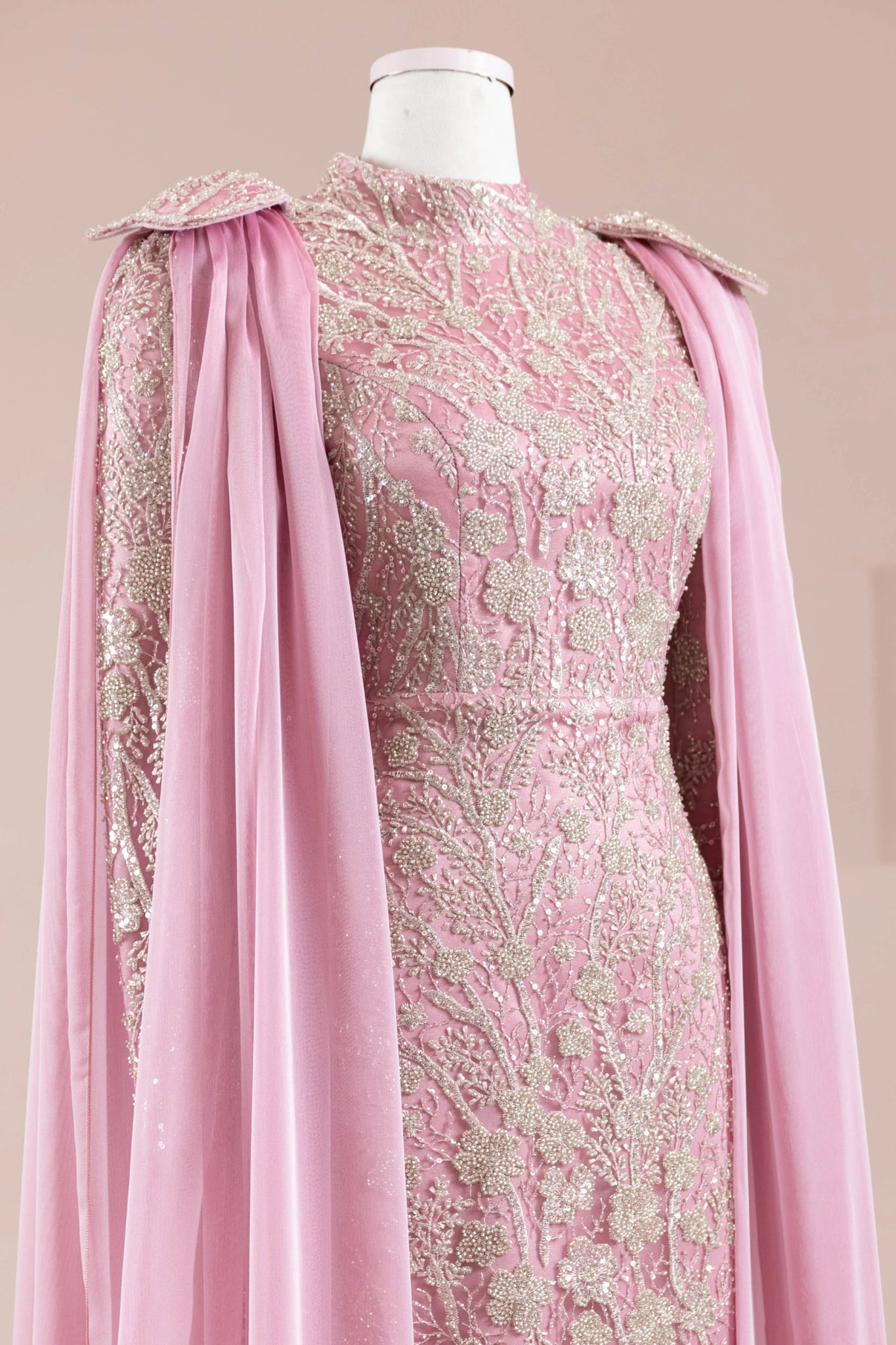 Glam Tesettür Abiye - FioraofDress - tesettur - abiye - Gül Kurusu - 38 - hijab - evening - dress