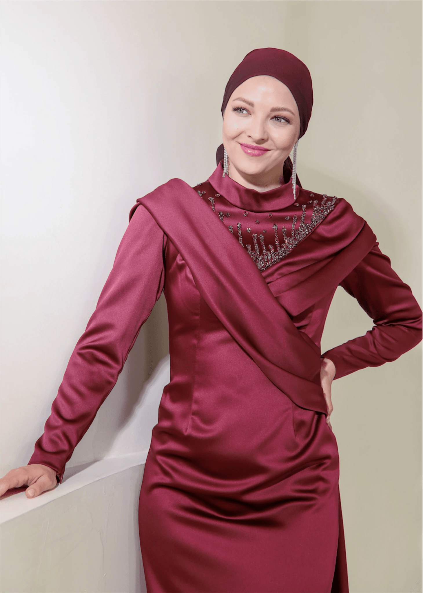 Glorinda Tesettür Abiye - FioraofDress - tesettur - abiye - 44 - BORDO - hijab - evening - dress