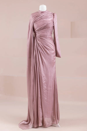 Glory Sade Tesettür Abiye - FioraofDress - tesettur - abiye - rose - 38 - hijab - evening - dress