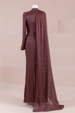 Glory Sade Tesettür Abiye - FioraofDress - tesettur - abiye - bery burgundy - 38 - hijab - evening - dress