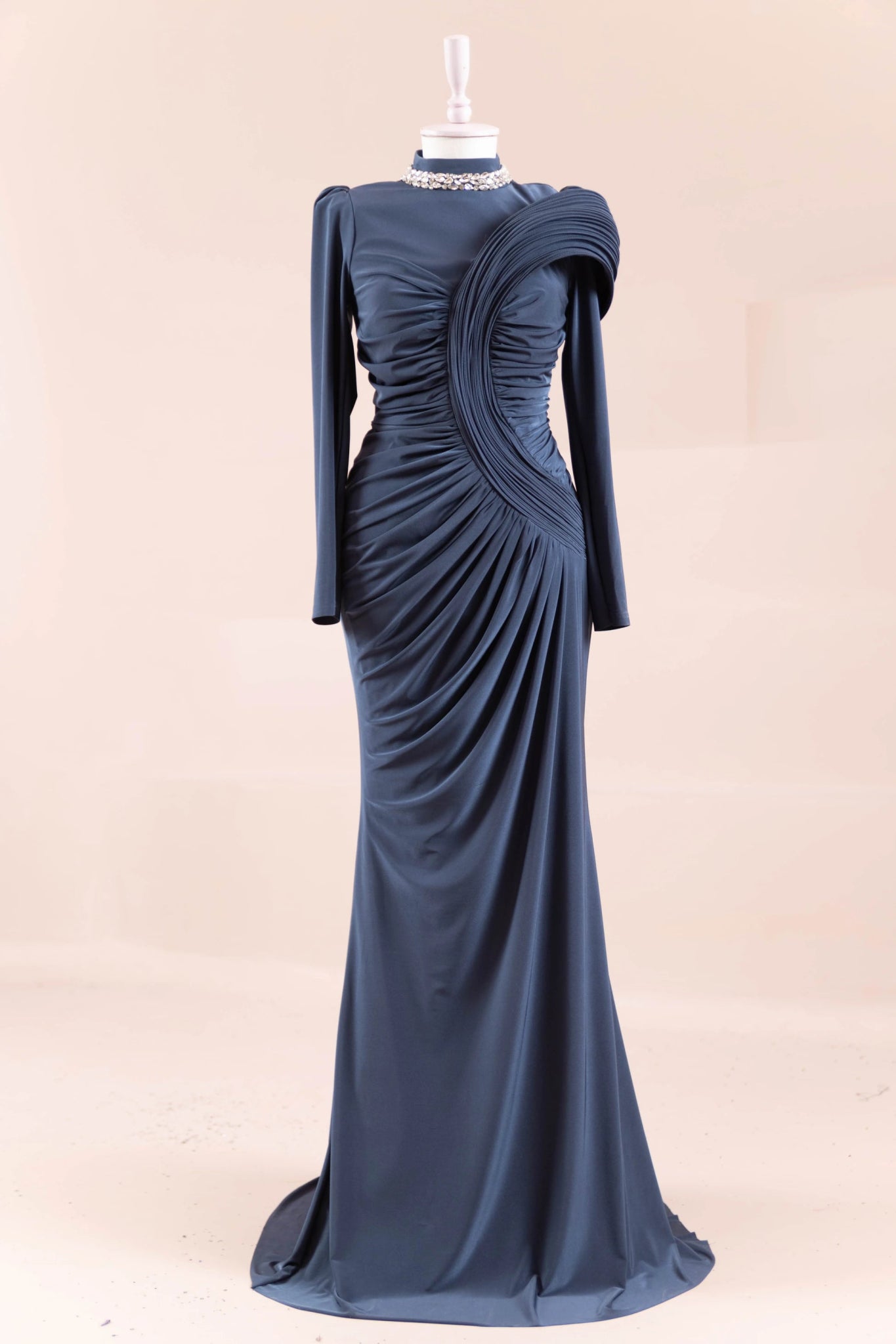 Hailey Tesettür Abiye - FioraofDress - tesettur - abiye - İndigo - 38 - hijab - evening - dress
