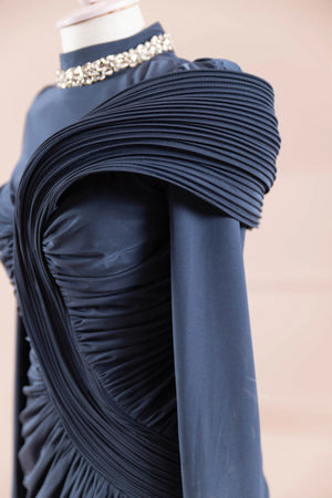 Hailey Tesettür Abiye - FioraofDress - tesettur - abiye - İndigo - 38 - hijab - evening - dress