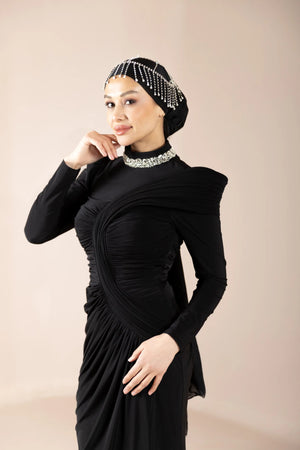 Hailey Tesettür Abiye - FioraofDress - tesettur - abiye - Siyahh - 38 - hijab - evening - dress