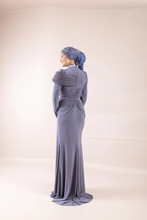 Hailey Tesettür Abiye - FioraofDress - tesettur - abiye - violet - 38 - hijab - evening - dress