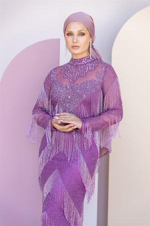 Handmade Embroidered AH1028 - FioraofDress - tesettur - abiye - 48 - hijab - evening - dress