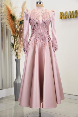 Holly Tesettür Abiye - FioraofDress - tesettur - abiye - LİLA - 38 - hijab - evening - dress