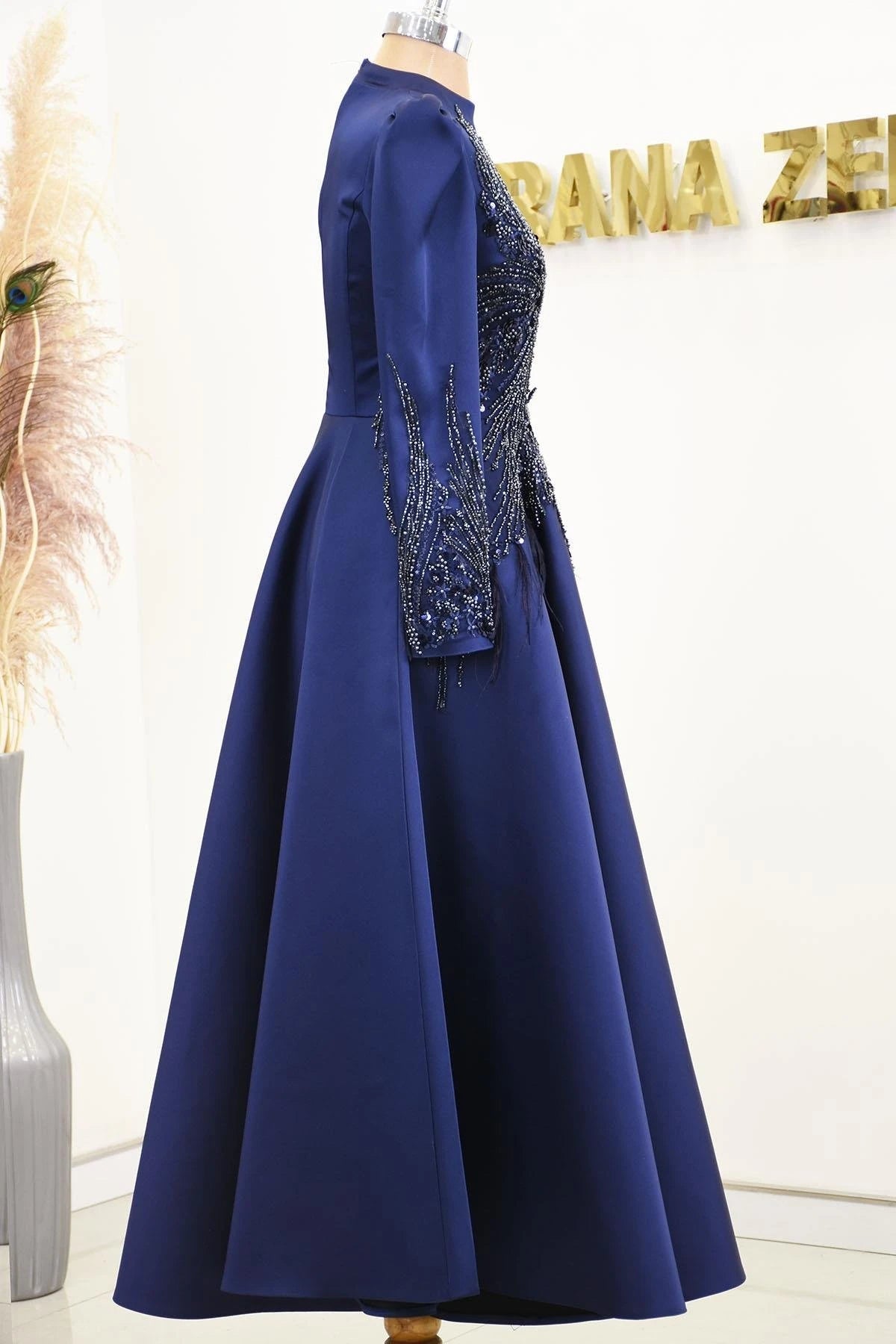 Holly Tesettür Abiye - FioraofDress - tesettur - abiye - LACİVERT - 38 - hijab - evening - dress