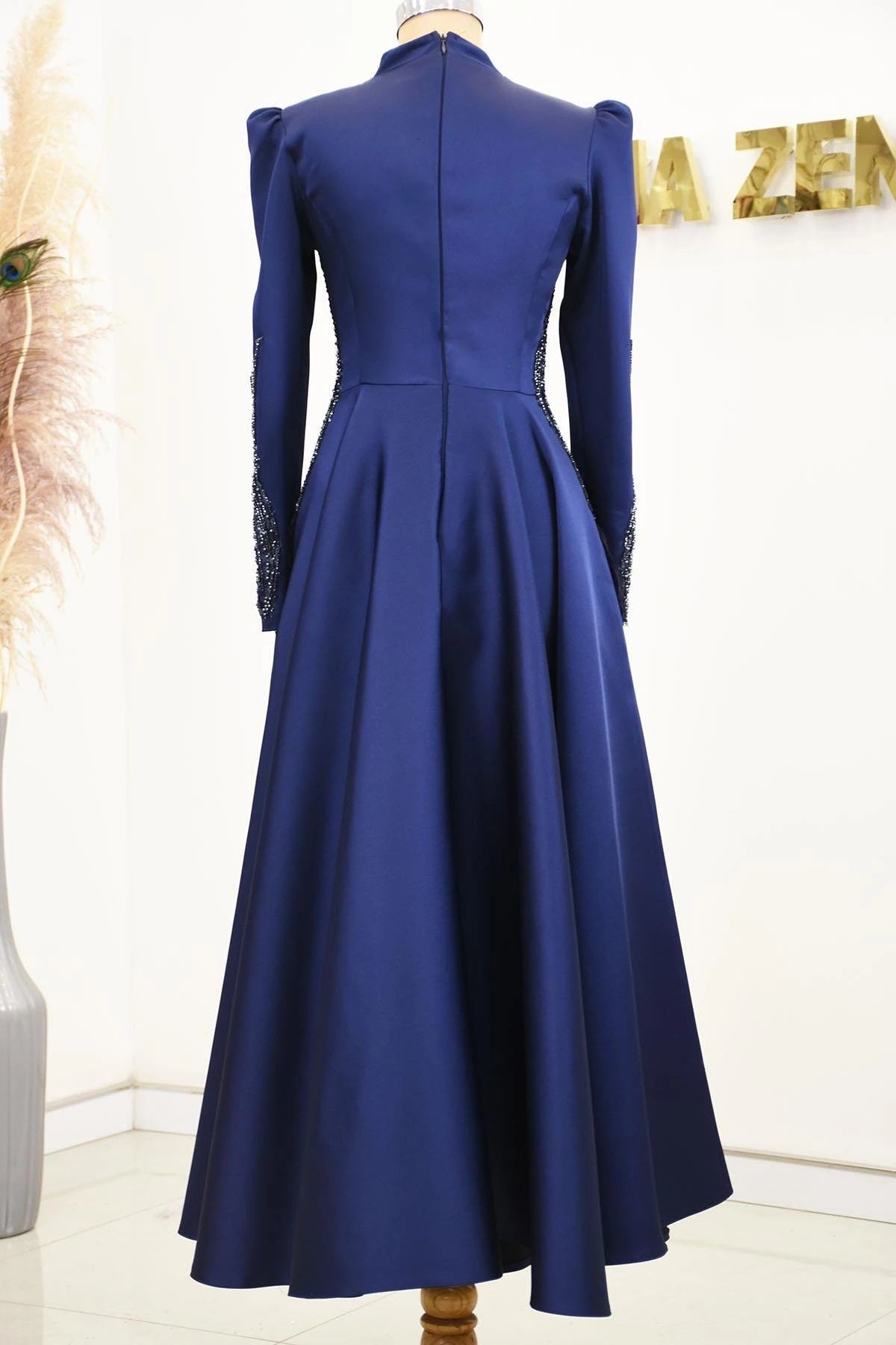 Holly Tesettür Abiye - FioraofDress - tesettur - abiye - LACİVERT - 38 - hijab - evening - dress