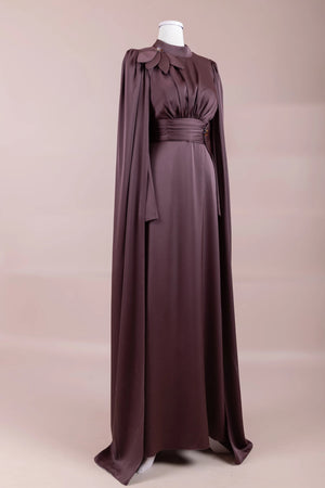 Jana Tesettür Abiye - FioraofDress - tesettur - abiye - bery burgundy - 38 - hijab - evening - dress