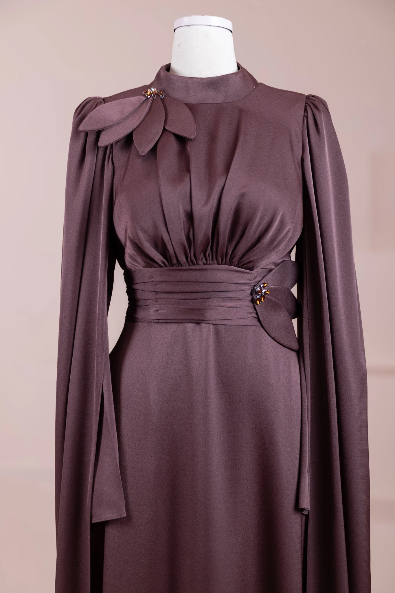 Jana Tesettür Abiye - FioraofDress - tesettur - abiye - bery burgundy - 38 - hijab - evening - dress