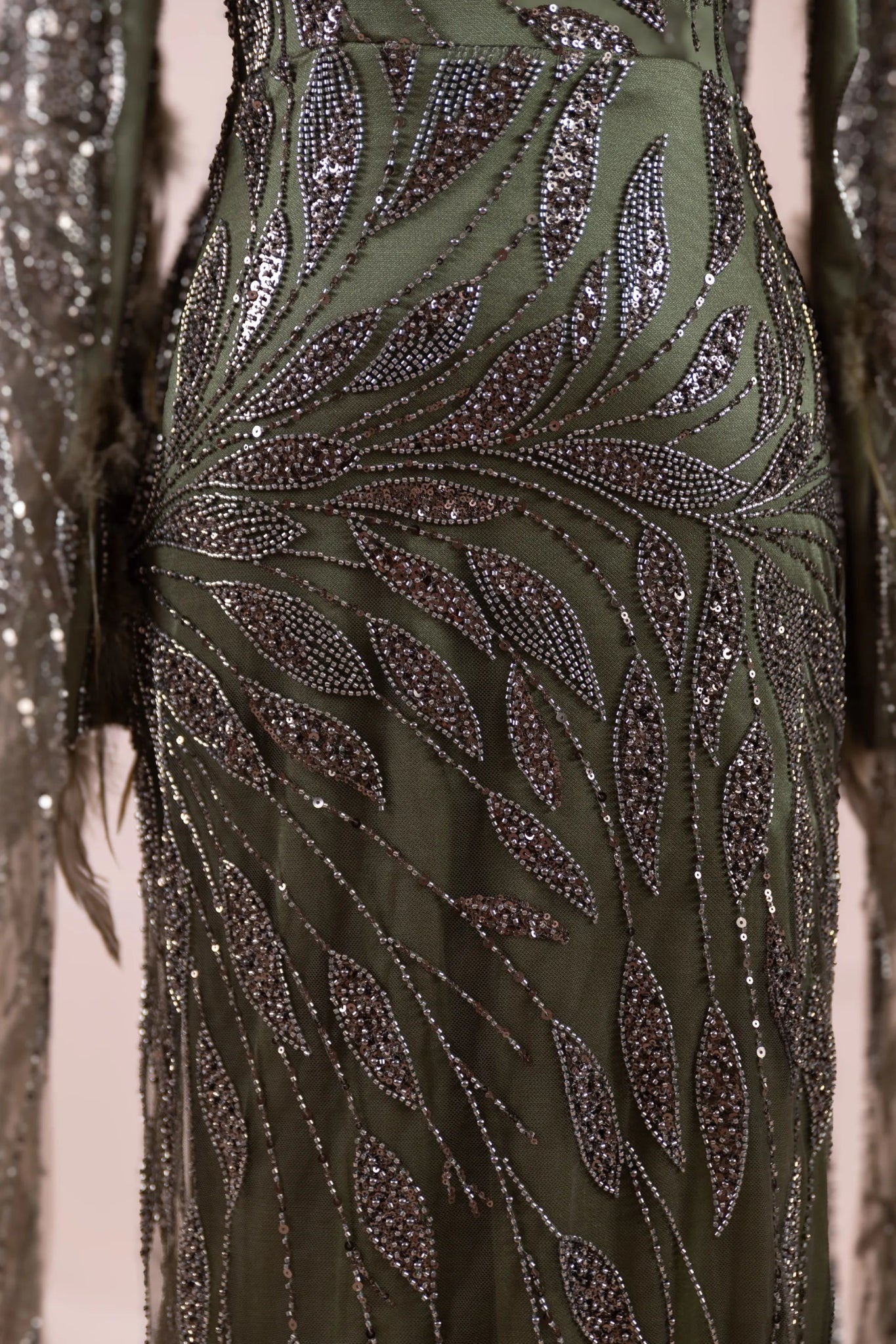 Kol Pelerin Tesettür Abiye - FioraofDress - tesettur - abiye - Yağ Yeşili - 38 - hijab - evening - dress