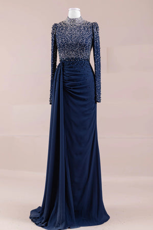 Lamis Tesettür Abiye - FioraofDress - tesettur - abiye - lacivert - 38 - hijab - evening - dress