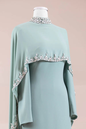 Layali Tesettür Abiye - FioraofDress - tesettur - abiye - OKYANUS MİNT - 40 - hijab - evening - dress