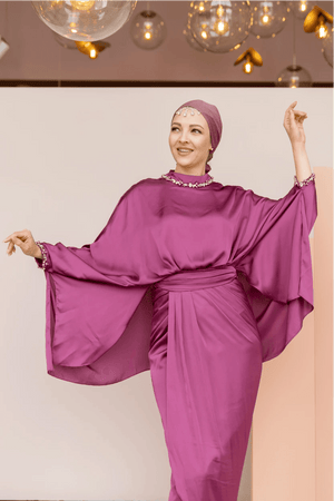 Layla Tesettür Abiye - FioraofDress - tesettur - abiye - 44 - Gül Kurusu - hijab - evening - dress