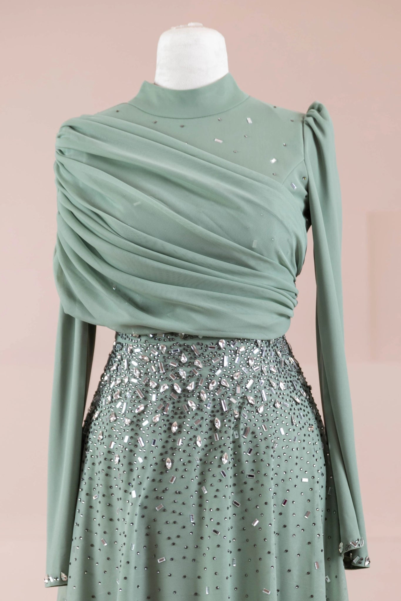 Levia Tesettür Abiye - FioraofDress - tesettur - abiye - mint - 36 - hijab - evening - dress