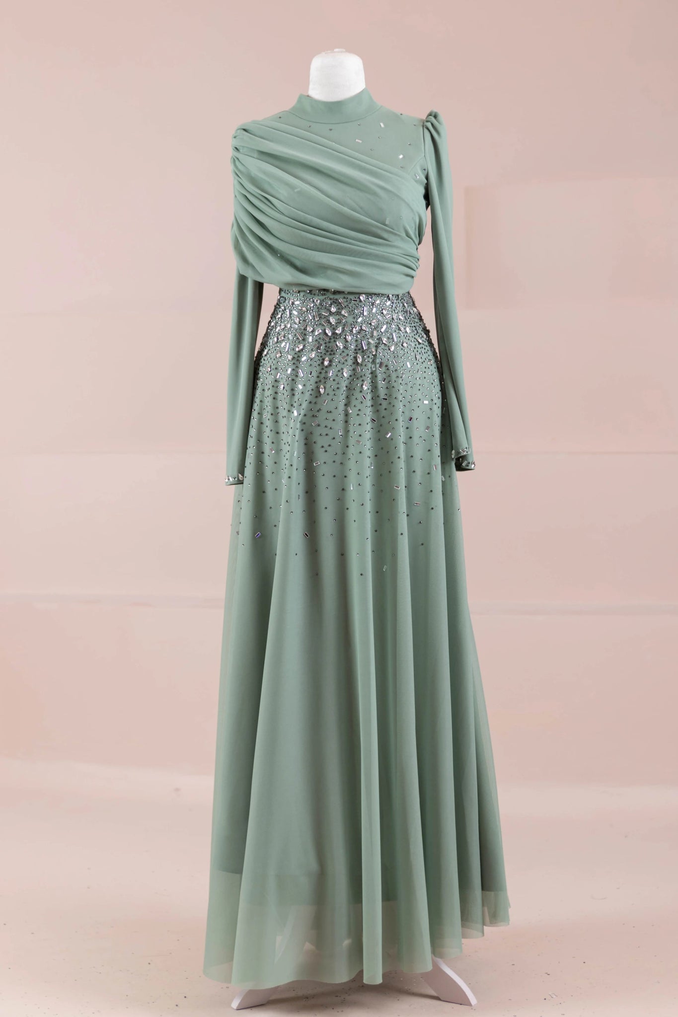 Levia Tesettür Abiye - FioraofDress - tesettur - abiye - mint - 36 - hijab - evening - dress