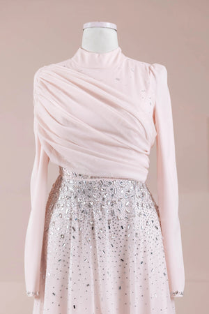 Levia Tesettür Abiye - FioraofDress - tesettur - abiye - krem - 36 - hijab - evening - dress