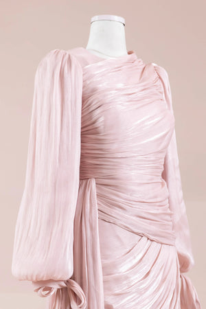 Lotus Tesettür Abiye - FioraofDress - tesettur - abiye - Toz pembe - 38 - hijab - evening - dress