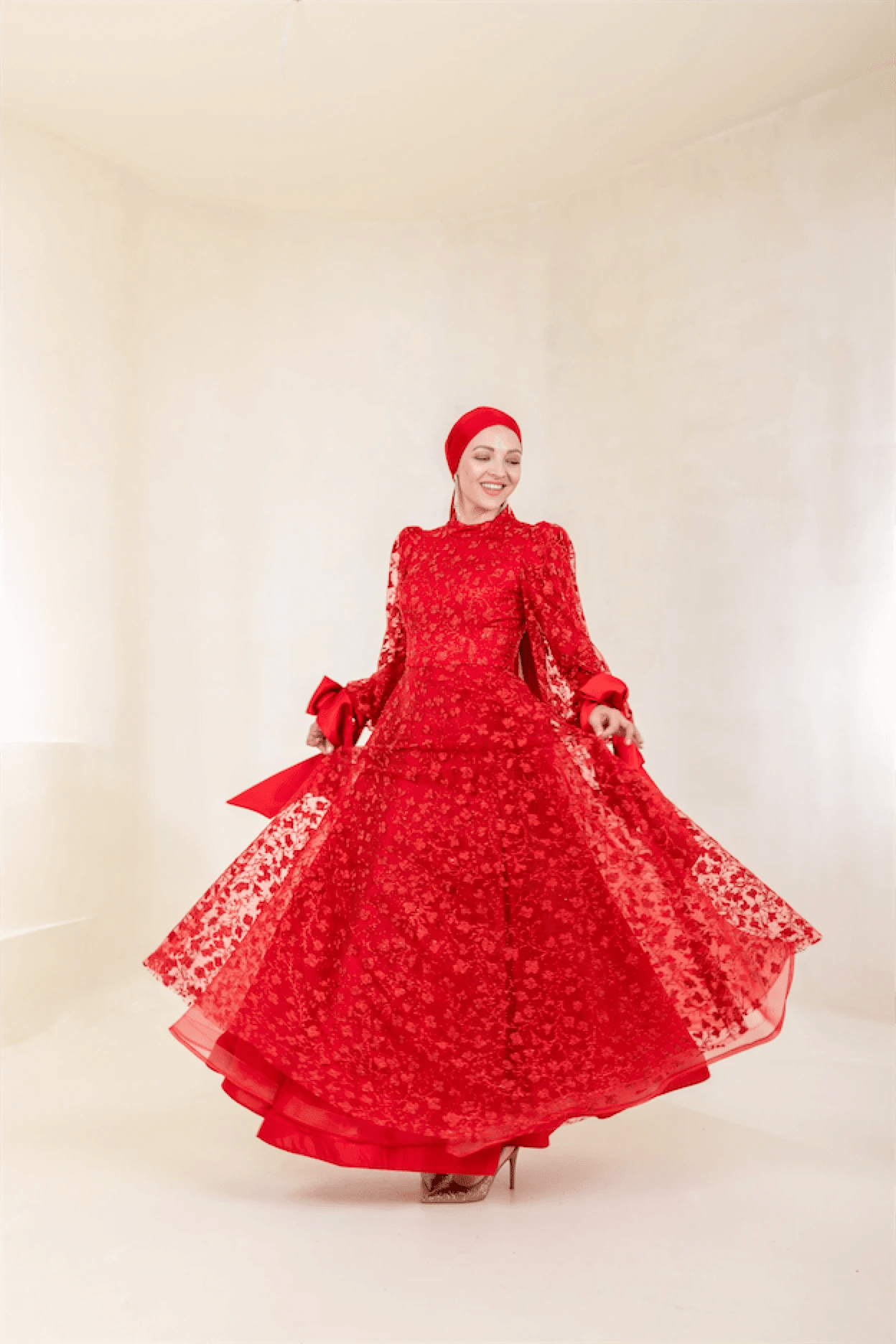 Lucetta Tesettür Abiye - FioraofDress - tesettur - abiye - 44 - Kırmızı - hijab - evening - dress