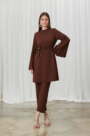 Lucia Pantolon Takım - FioraofDress - tesettur - abiye - lacivert - 42 - hijab - evening - dress