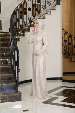 Luisa Tesettür Abiye - FioraofDress - tesettur - abiye - 38 - Taş - hijab - evening - dress