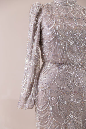 Luna Tesettür Abiye - FioraofDress - tesettur - abiye - Pudra - 38 - hijab - evening - dress