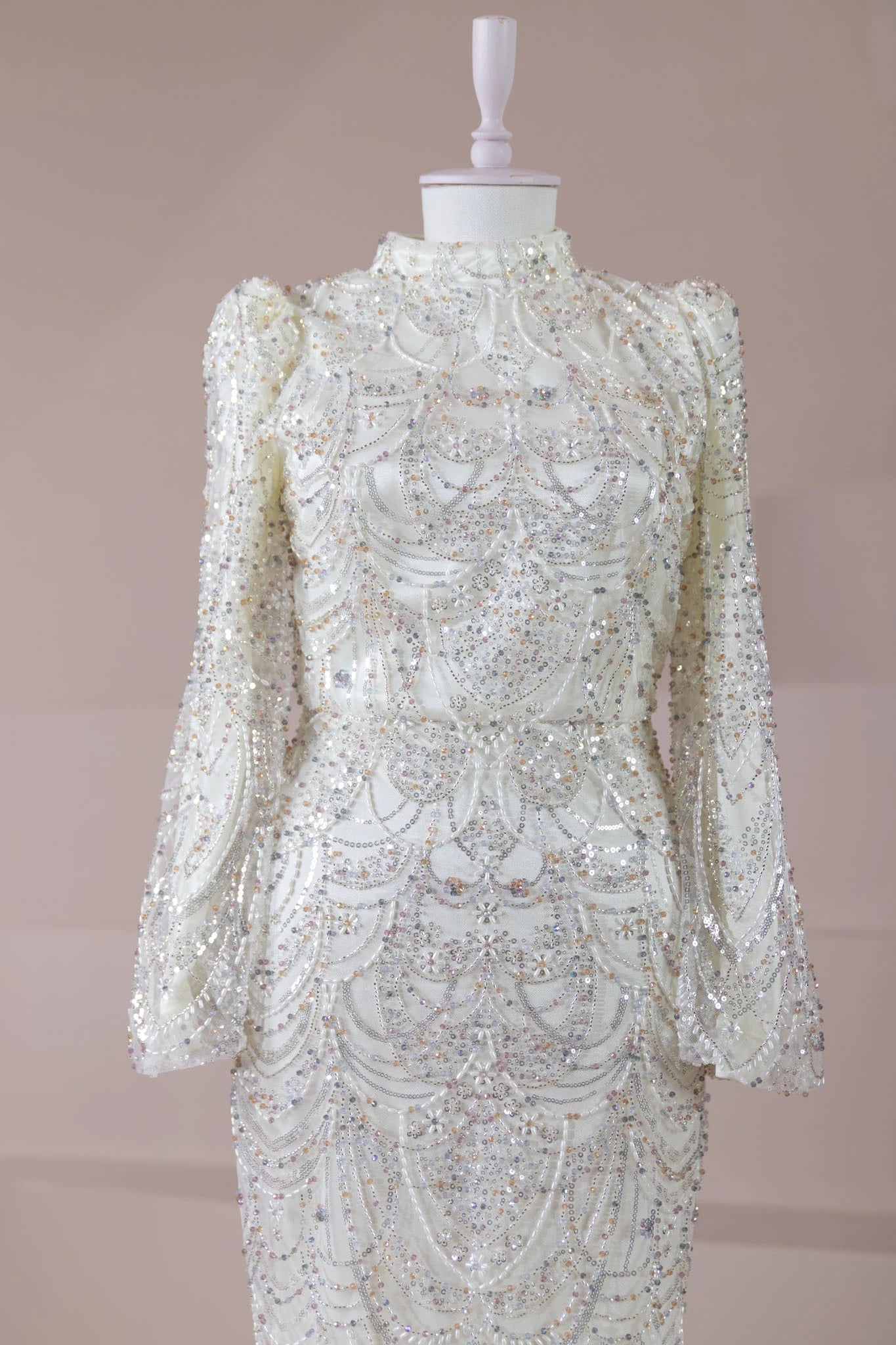 Luna Tesettür Abiye - FioraofDress - tesettur - abiye - Ekru - 38 - hijab - evening - dress