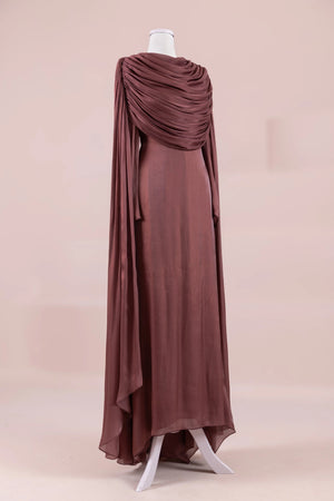 Lunesse Tesettür Abiye - FioraofDress - tesettur - abiye - bery burgundy - 38 - hijab - evening - dress