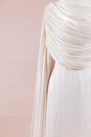 Lunesse Tesettür Abiye - FioraofDress - tesettur - abiye - krem - 38 - hijab - evening - dress