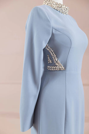 Lunza Tesettür Abiye - FioraofDress - tesettur - abiye - bebe - mavisi - 38 - hijab - evening - dress