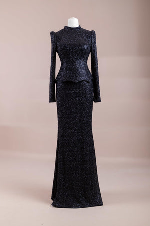 Luxe Tesettür Abiye - FioraofDress - tesettur - abiye - Siyah - 38 - hijab - evening - dress