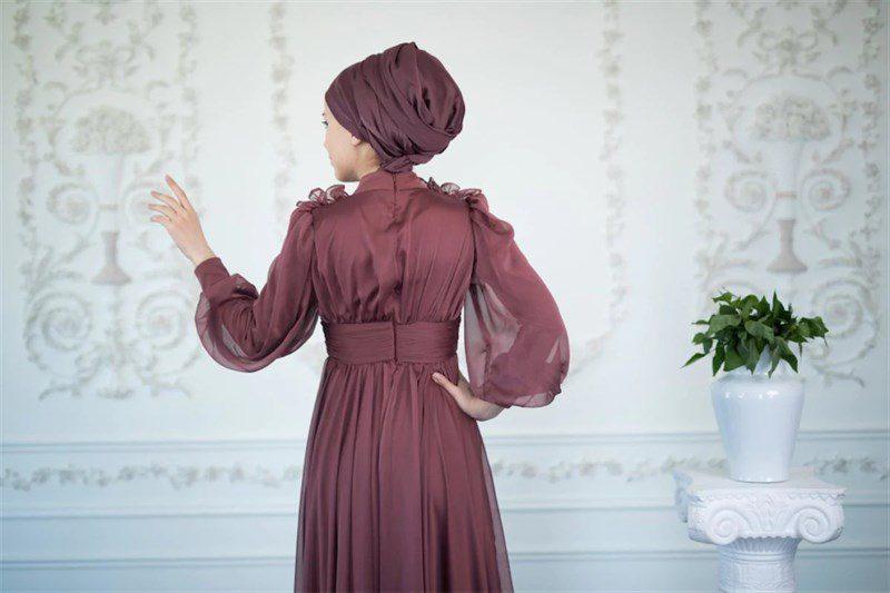 Mahur Tesettür Abiye - FioraofDress - tesettur - abiye - 42 - Pudra - hijab - evening - dress