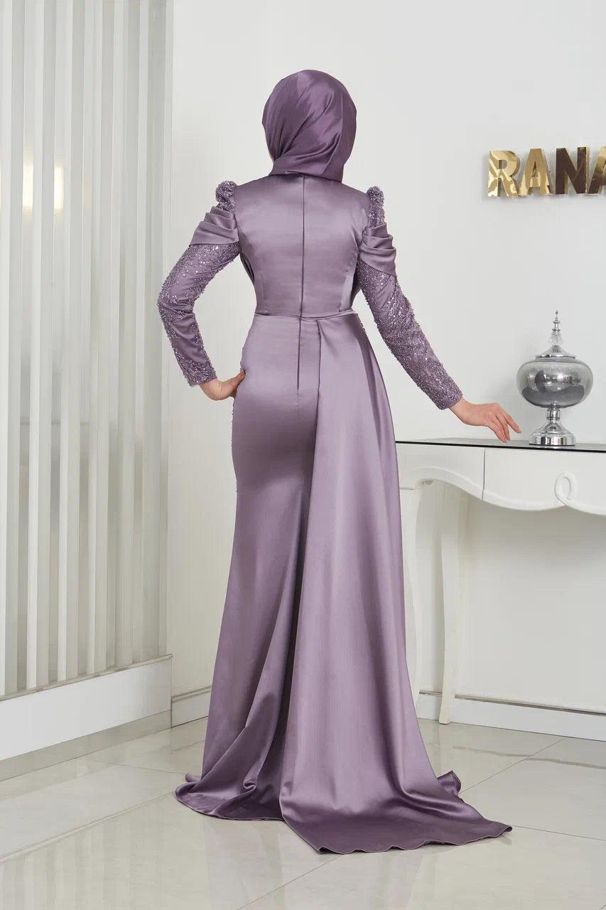 Marsilya Tesettür Abiye - FioraofDress - tesettur - abiye - 44 - GOLD - hijab - evening - dress