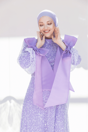 Melena Tesettür Abiye - FioraofDress - tesettur - abiye - 46 - LİLAA - hijab - evening - dress