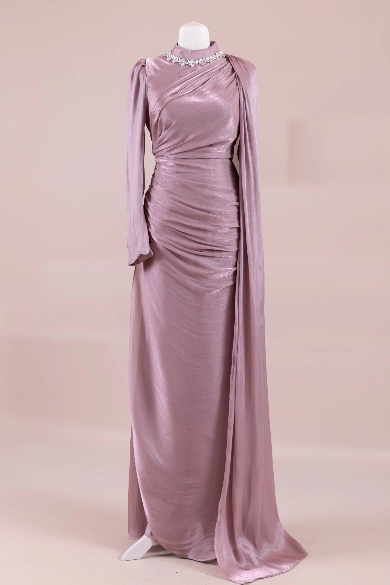 Melya Tesettür Abiye - FioraofDress - tesettur - abiye - rose - 38 - hijab - evening - dress