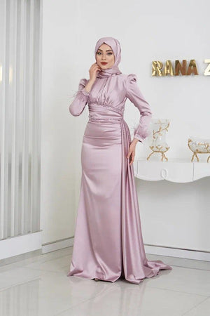 Merinette Tesettür Abiye - FioraofDress - tesettur - abiye - 44 - bronze - hijab - evening - dress