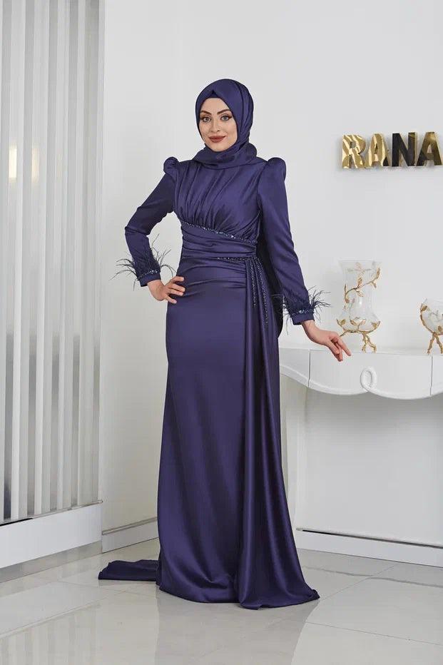 Merinette Tesettür Abiye - FioraofDress - tesettur - abiye - 44 - bronze - hijab - evening - dress