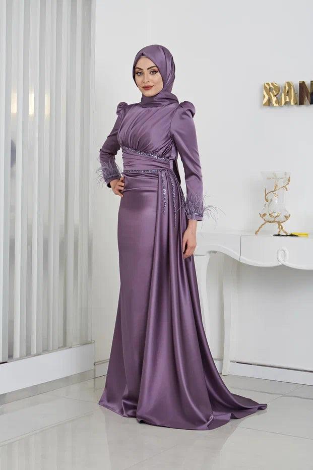 Merinette Tesettür Abiye - FioraofDress - tesettur - abiye - 44 - bronze - hijab - evening - dress