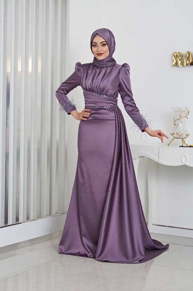 Merinette Tesettür Abiye - FioraofDress - tesettur - abiye - 44 - bronze - hijab - evening - dress