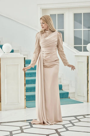 Mihri Tesettür Abiye - FioraofDress - tesettur - abiye - Bakır - 38 - hijab - evening - dress