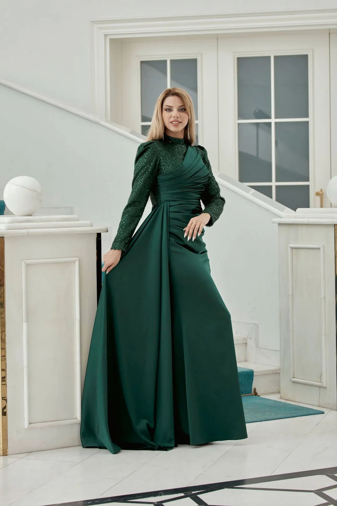 Mihri Tesettür Abiye - FioraofDress - tesettur - abiye - zümrüt - 38 - hijab - evening - dress