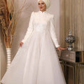 Mihrimah Abiye - FioraofDress - tesettur - abiye - 54 - Beyaz - hijab - evening - dress
